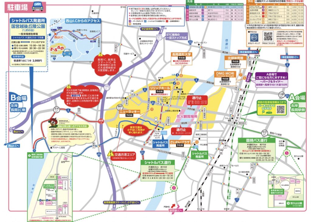 長岡花火最新駐車場