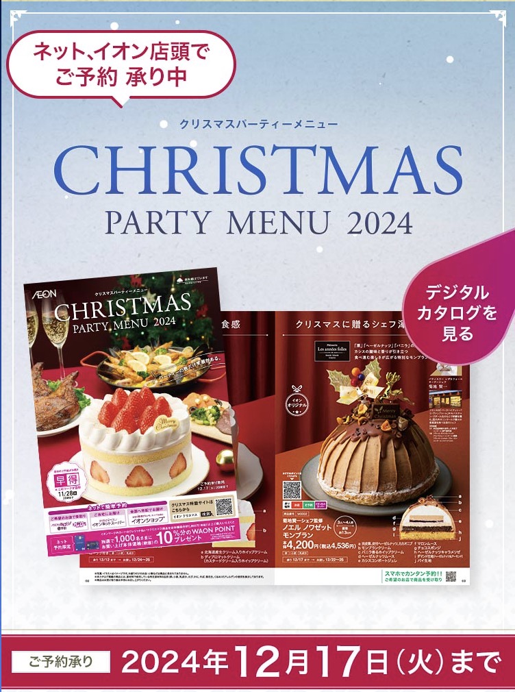 イオンクリスマスケーキ2024