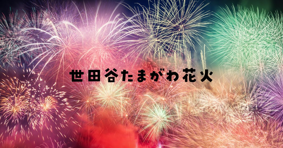 世田谷区たまがわ花火大会の快適穴場スポットと駐車場情報2024