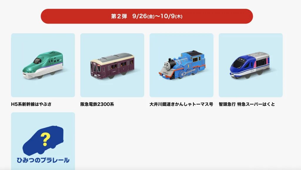 ハッピーセットプラレール