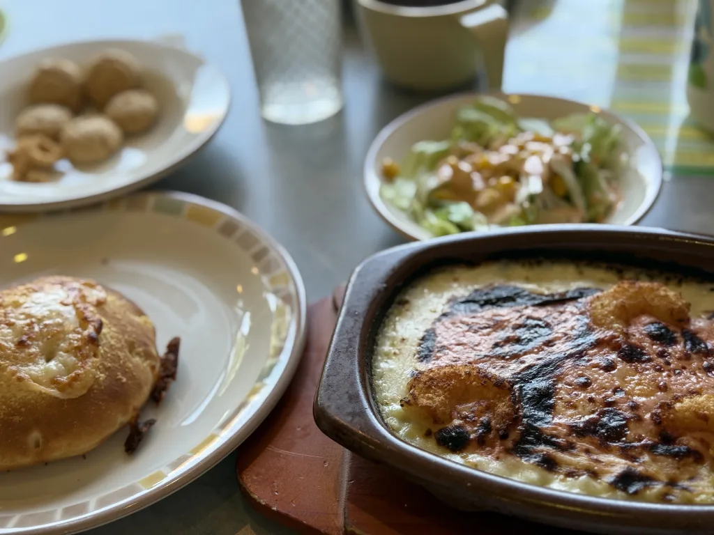 タラコとポップコーンシュリンプのドリア