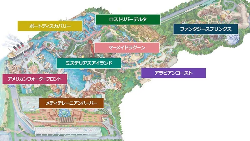 東京ディズニーシーエリアマップ