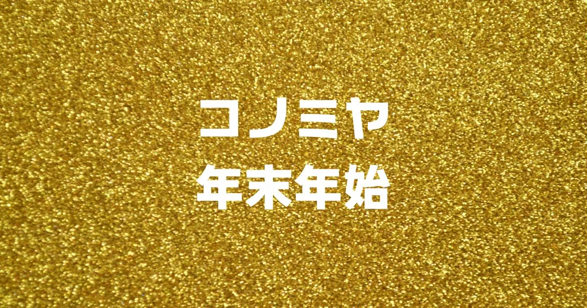 コノミヤ年末年始