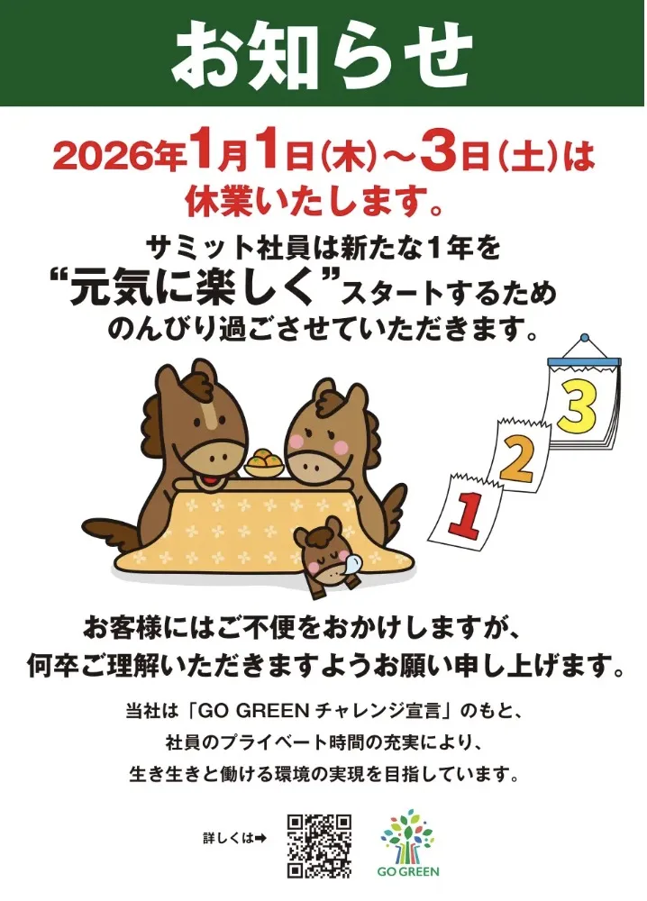 サミット年末年始