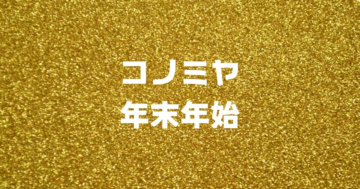 コノミヤ年末年始